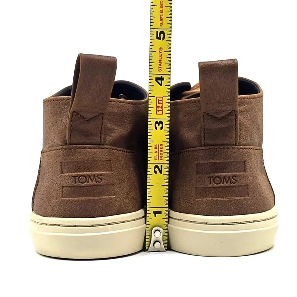 TOMS BOTAS CUPSOLE Big Kid Brown Dress Sneakers Shoes Boots Boys Size 6 - Picture 4 of 12